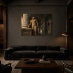 Premium Wall Art Yatay Html Edition – NUDE0826070 shown in a warm modern interior