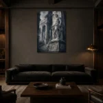 Premium Wall Art Dikey Html Edition – NUDE0826075 shown in a warm modern interior