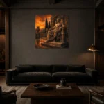 Premium Wall Art Kare Html Edition – NUDE0826080 shown in a warm modern interior