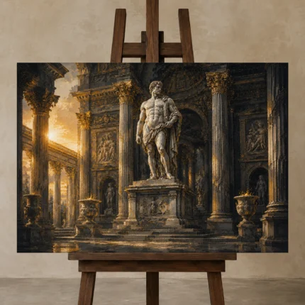 Premium Wall Art Yatay Html Edition – NUDE0826085 displayed on a studio easel