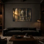 Premium Wall Art Yatay Html Edition – NUDE0826085 shown in a warm modern interior
