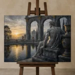 Premium Wall Art Yatay Html Edition – NUDE0826087 displayed on a studio easel