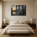 Premium Wall Art Yatay Html Edition – NUDE0826087 showcased in an elegant minimalist interior
