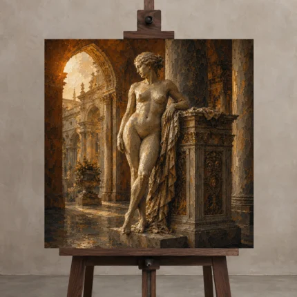 Premium Wall Art Kare Html Edition – NUDE0826088 displayed on a studio easel
