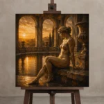 Premium Wall Art Kare Html Edition – NUDE0826090 displayed on a studio easel