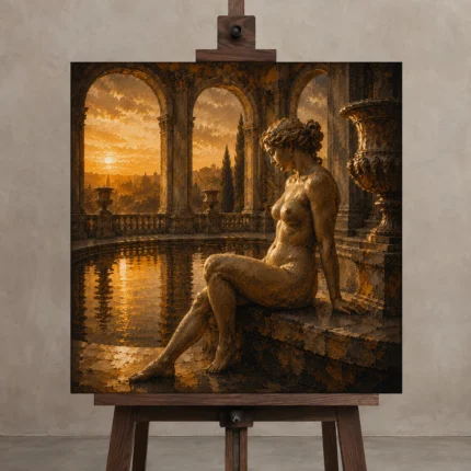 Premium Wall Art Kare Html Edition – NUDE0826090 displayed on a studio easel