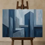 Premium Wall Art Yatay Html Edition – OFFICEWALL2806001 displayed on a studio easel