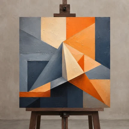 Premium Wall Art Kare Html Edition – OFFICEWALL2806009 displayed on a studio easel