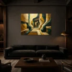 Premium Wall Art Yatay Html Edition – OFFICEWALL2806011 shown in a warm modern interior