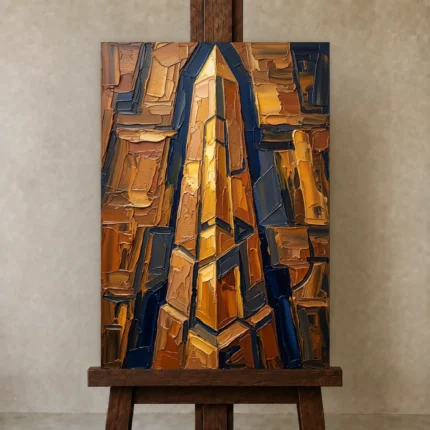 Premium Wall Art Dikey Html Edition – OFFICEWALL2806015 displayed on a studio easel