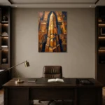 Premium Wall Art Dikey Html Edition – OFFICEWALL2806015 displayed in a contemporary gallery-inspired room