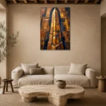 Premium Wall Art Dikey Html Edition – OFFICEWALL2806015 presented in a sophisticated home setting