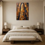 Premium Wall Art Dikey Html Edition – OFFICEWALL2806015 showcased in an elegant minimalist interior
