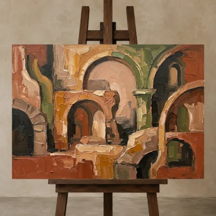 Premium Wall Art Yatay Html Edition – OFFICEWALL2806021 displayed on a studio easel