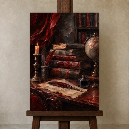 Premium Wall Art Dikey Html Edition – OFFICEWALL2806022 displayed on a studio easel