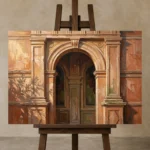 Premium Wall Art Yatay Html Edition – OFFICEWALL2806037 displayed on a studio easel