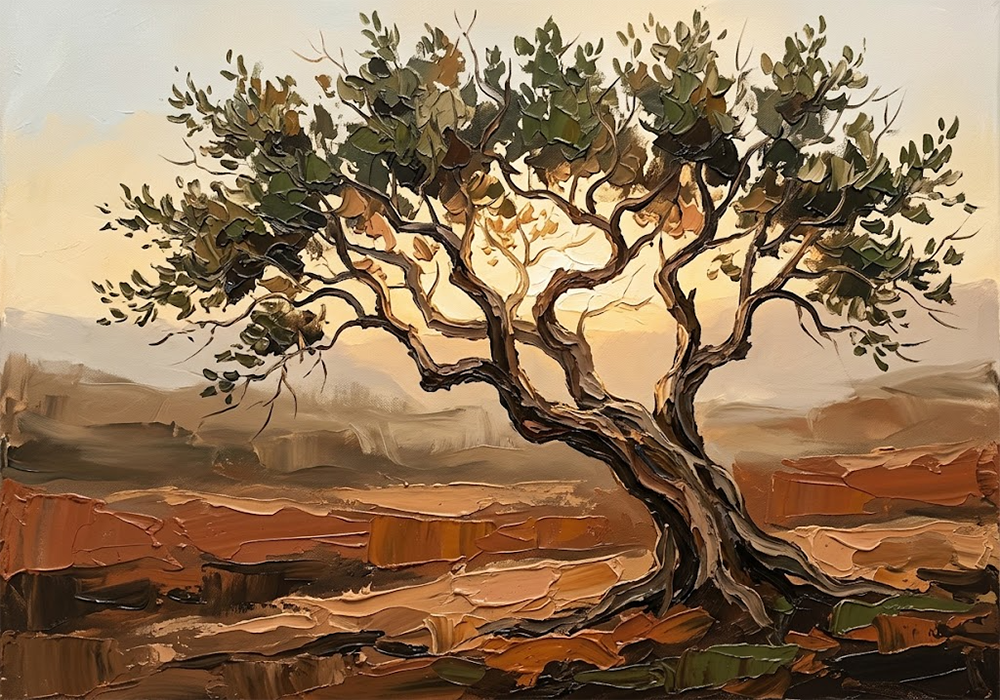 Autumn Meridian Professional Office Wall Art Clay & Moss Art Print