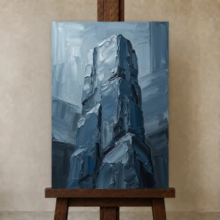 Premium Wall Art Dikey Html Edition – OFFICEWALL2806040 displayed on a studio easel