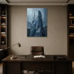 Premium Wall Art Dikey Html Edition – OFFICEWALL2806040 displayed in a contemporary gallery-inspired room