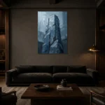 Premium Wall Art Dikey Html Edition – OFFICEWALL2806040 shown in a warm modern interior