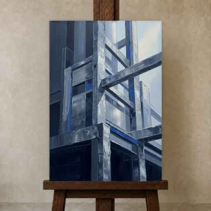 Premium Wall Art Dikey Html Edition – OFFICEWALL2806049 displayed on a studio easel