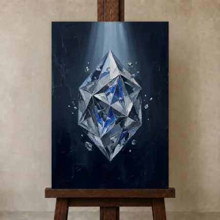 Premium Wall Art Dikey Html Edition – OFFICEWALL2806051 displayed on a studio easel