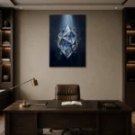 Premium Wall Art Dikey Html Edition – OFFICEWALL2806051 displayed in a contemporary gallery-inspired room