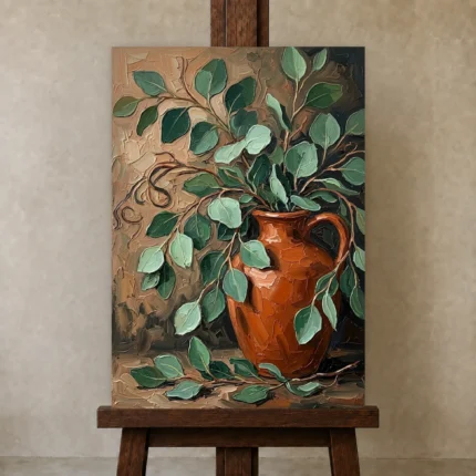 Premium Wall Art Dikey Html Edition – OFFICEWALL2806068 displayed on a studio easel