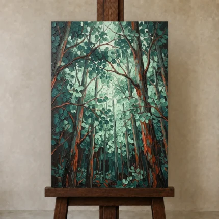 Premium Wall Art Dikey Html Edition – OFFICEWALL2806069 displayed on a studio easel
