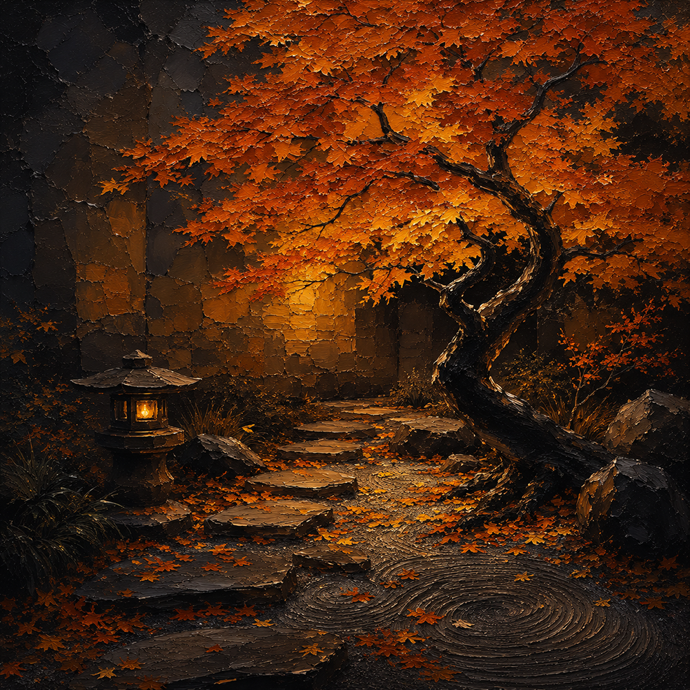 Amber Sanctuary Zen Office Wall Decor Amber Noir Art Print