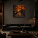 Premium Wall Art Kare Html Edition – OFFICEWALL2806071 shown in a warm modern interior