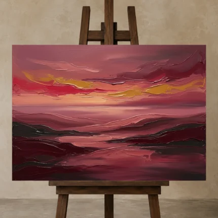 Premium Wall Art Yatay Html Edition – OFFICEWALL2806074 displayed on a studio easel