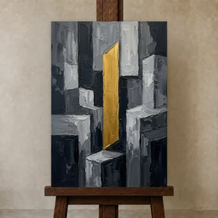 Premium Wall Art Dikey Html Edition – OFFICEWALL2806077 displayed on a studio easel