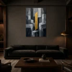 Premium Wall Art Dikey Html Edition – OFFICEWALL2806077 shown in a warm modern interior