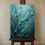 Premium Wall Art Dikey Html Edition – OFFICEWALL2806087 displayed on a studio easel