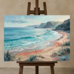 Premium Wall Art Yatay Html Edition – OFFICEWALL2806091 displayed on a studio easel