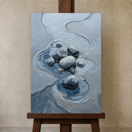 Premium Wall Art Dikey Html Edition – OFFICEWALL2806096 displayed on a studio easel