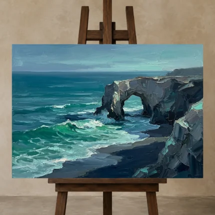 Premium Wall Art Yatay Html Edition – OFFICEWALL2806102 displayed on a studio easel