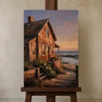 Premium Wall Art Dikey Html Edition – OFFICEWALL2806105 displayed on a studio easel