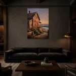 Premium Wall Art Dikey Html Edition – OFFICEWALL2806105 shown in a warm modern interior
