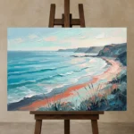 Premium Wall Art Yatay Html Edition – SEEWALL2606001 displayed on a studio easel