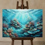 Premium Wall Art Yatay Html Edition – SEEWALL2606003 displayed on a studio easel