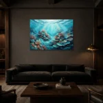 Premium Wall Art Yatay Html Edition – SEEWALL2606003 shown in a warm modern interior