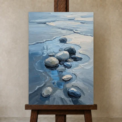 Premium Wall Art Dikey Html Edition – SEEWALL2606006 displayed on a studio easel