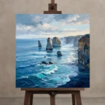 Premium Wall Art Kare Html Edition – SEEWALL2606009 displayed on a studio easel
