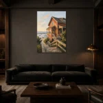 Premium Wall Art Dikey Html Edition – SEEWALL2606015 shown in a warm modern interior
