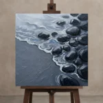 Premium Wall Art Kare Html Edition – SEEWALL2606018 displayed on a studio easel