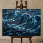 Premium Wall Art Yatay Html Edition – SEEWALL2606029 displayed on a studio easel