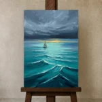 Premium Wall Art Dikey Html Edition – SEEWALL2606033 displayed on a studio easel