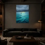 Premium Wall Art Dikey Html Edition – SEEWALL2606033 shown in a warm modern interior